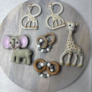 Vulli Sophie La Giraffe Teething Toys Lot Of 6